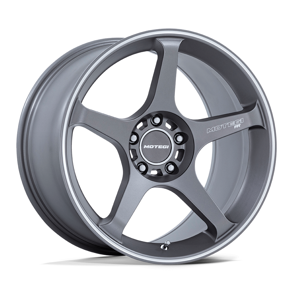 Motegi MR159 BATTLE V – 18X10.5 – 5X114.3 – 35 mm – GUNZILLA W MACHINED LIP STRIPE