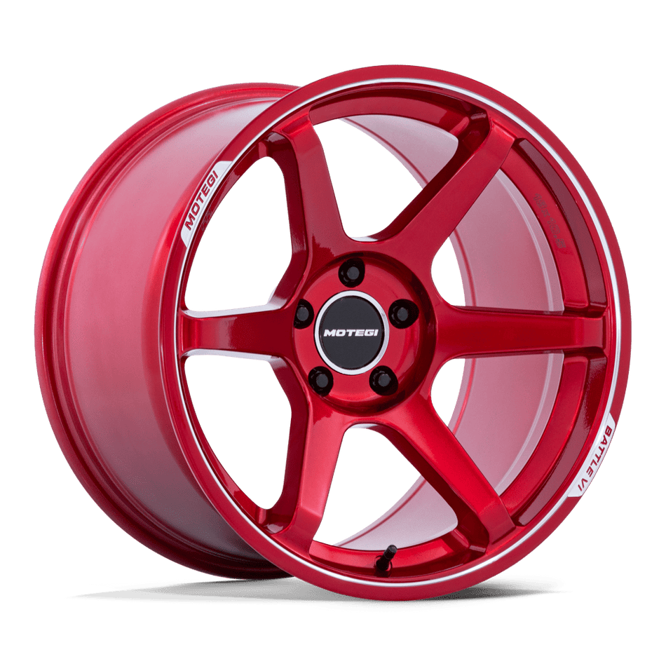 Motegi MR160 BATTLE VI – 18X8.5 – 5X114.3 – 35 mm – CHERRY RED METALLIC W/ MCH LIP