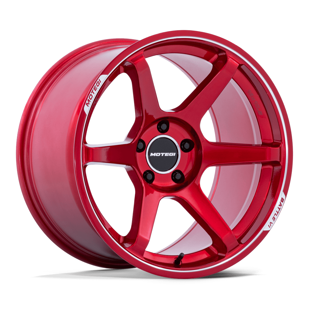 Motegi MR160 BATTLE VI – 18X9.5 – 5X100 – 38 mm – CHERRY RED METALLIC W/ MCH LIP