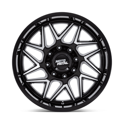 Moto Metal MO812 TURBINE – 20X9 – 6X139.7 – 20 mm – GLOSS BLACK W/ MACHINED FACE