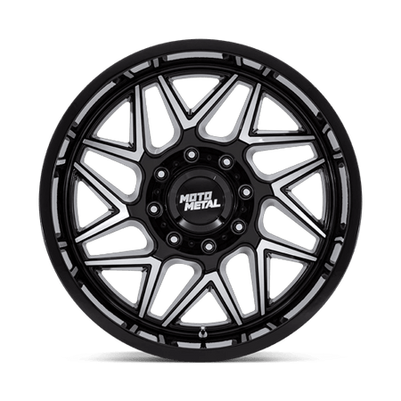 Moto Metal MO812 TURBINE – 20X10 – 6X139.7 – -18 mm – GLOSS BLACK W/ MACHINED FACE