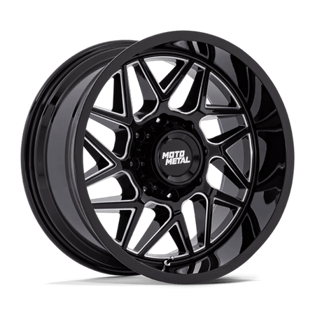 Moto Metal MO812 TURBINE – 20X9 – 8X170 – 1 mm – GLOSS BLACK MILLED