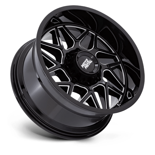 Moto Metal MO812 TURBINE – 20X9 – 8X180 – 1 mm – GLOSS BLACK MILLED