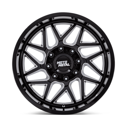 Moto Metal MO812 TURBINE – 20X9 – 8X180 – 1 mm – GLOSS BLACK MILLED