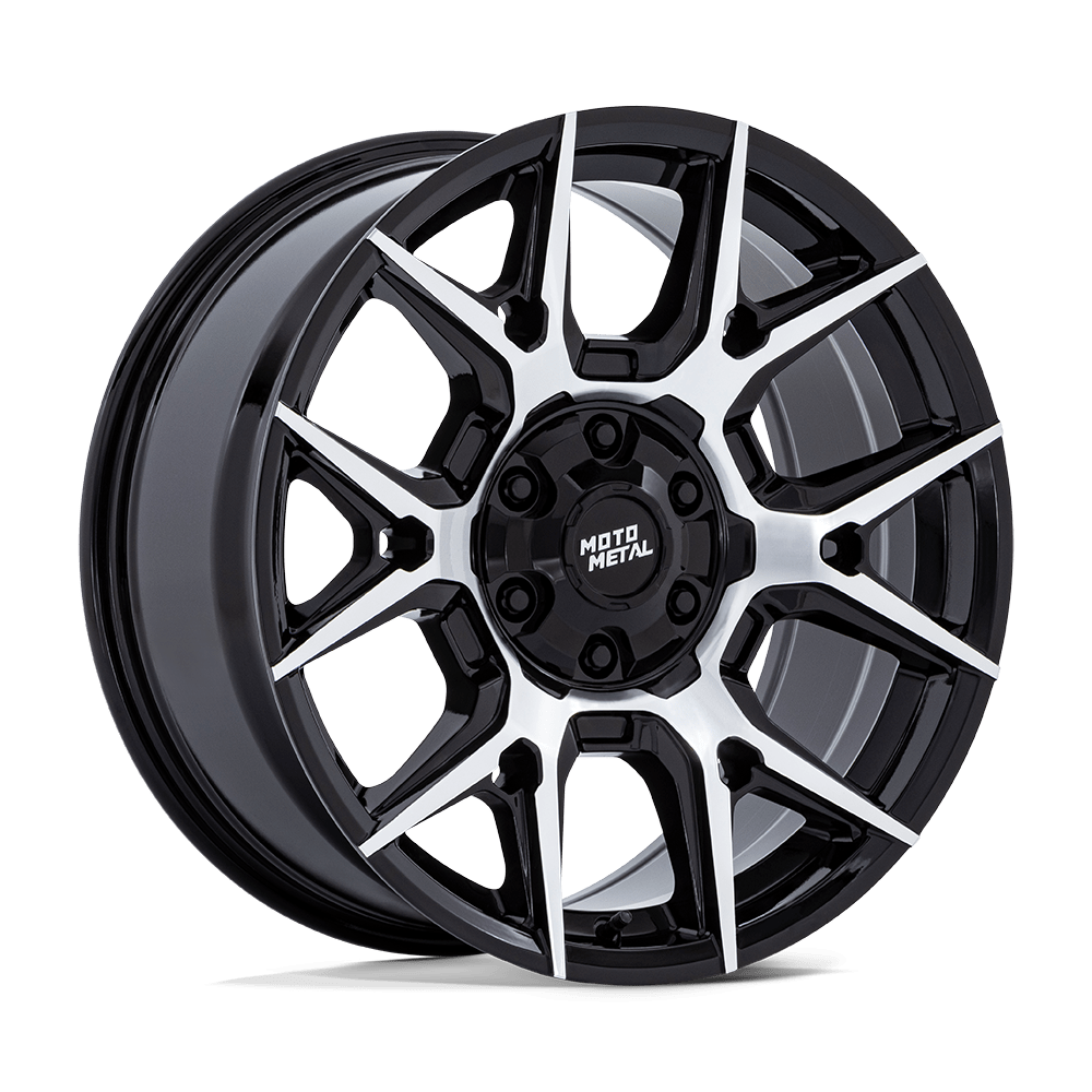 Moto Metal MO813 MASON – 17X8.5 – 6X135/6X139.7 – 12 mm – GLOSS BLACK W/ MACHINED FACE