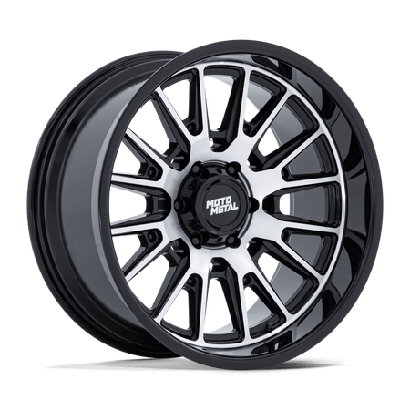 Moto Metal MO814 TEKTON – 20X9 – 6X139.7 – 1 mm – GLOSS BLACK W/ MACHINED FACE