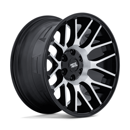 Moto Metal MO816 OVERLOOK – 20X9 – 8X165.1 – 1 mm – GLOSS BLACK W/ MACHINED FACE