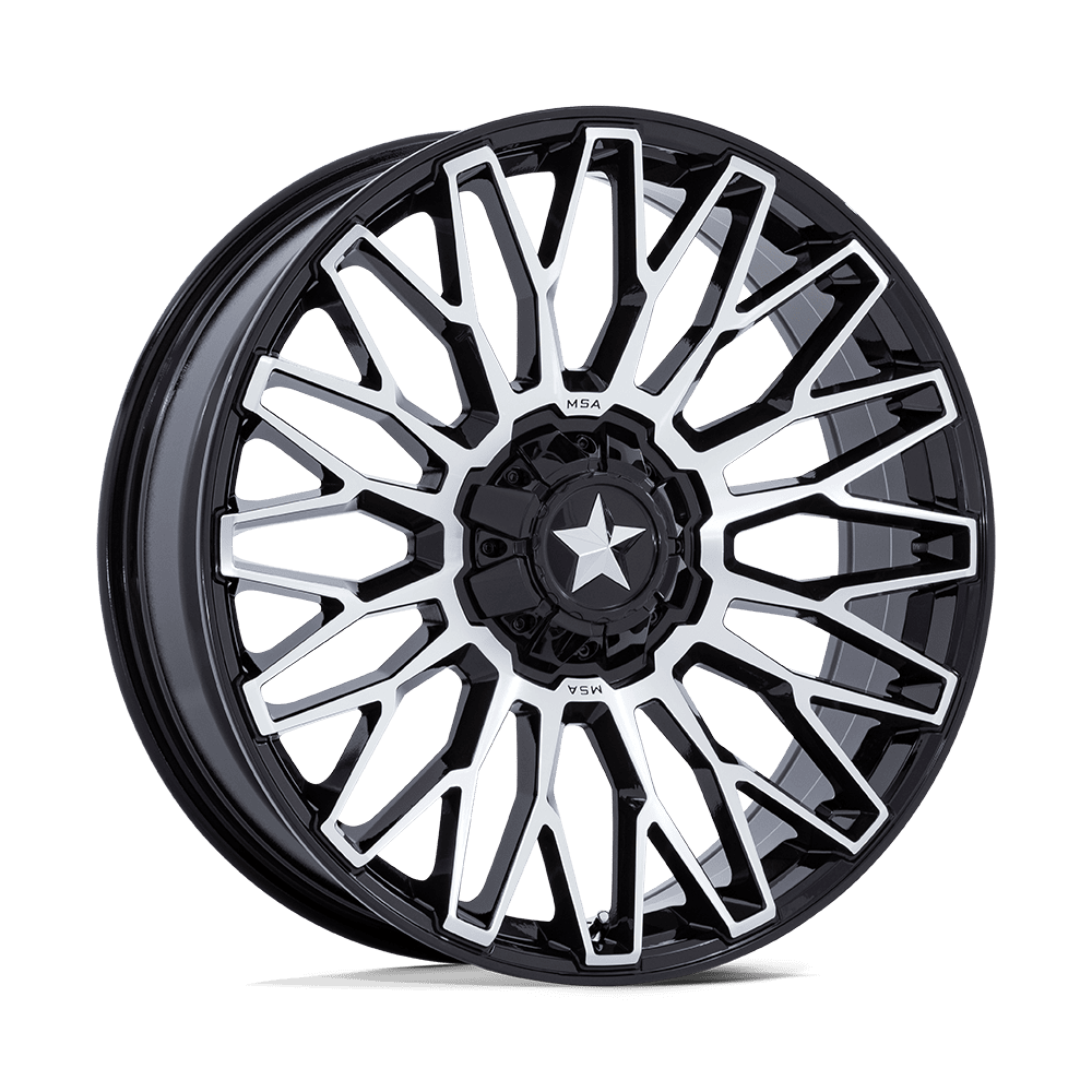 MSA Offroad Wheels M50 CLUBBER UTV – 24X7 – 4X137/4X156 – 0 mm – GLOSS BLACK MACHINED
