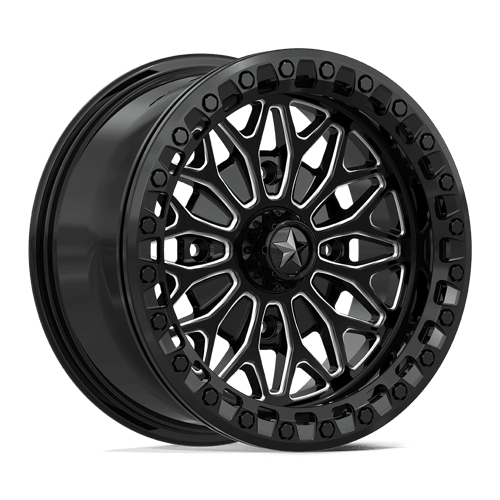 MSA Offroad Wheels MA53 BOLO UTV BEADLOCK – 15X7 – 4X156 – 10 mm – GLOSS BLACK MILLED