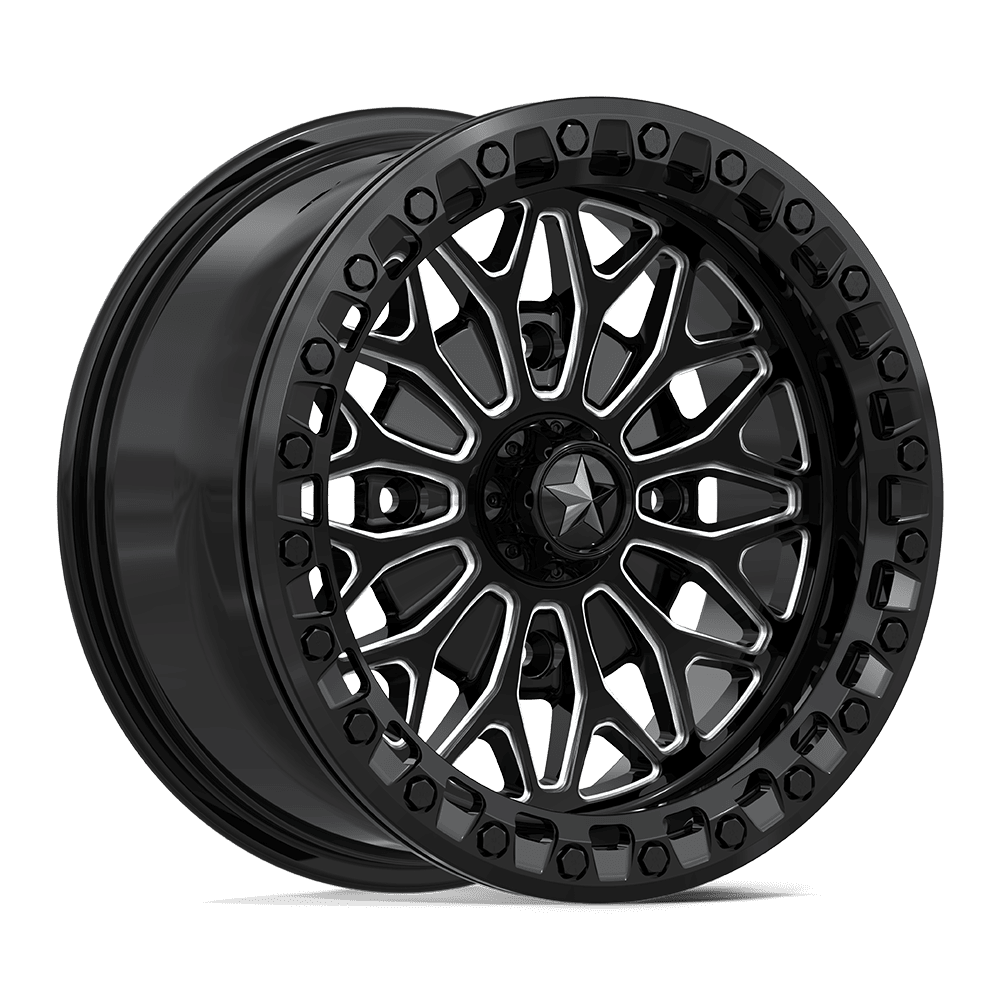 MSA Offroad Wheels MA53 BOLO UTV BEADLOCK – 15X7 – 4X110 – 10 mm – GLOSS BLACK MILLED