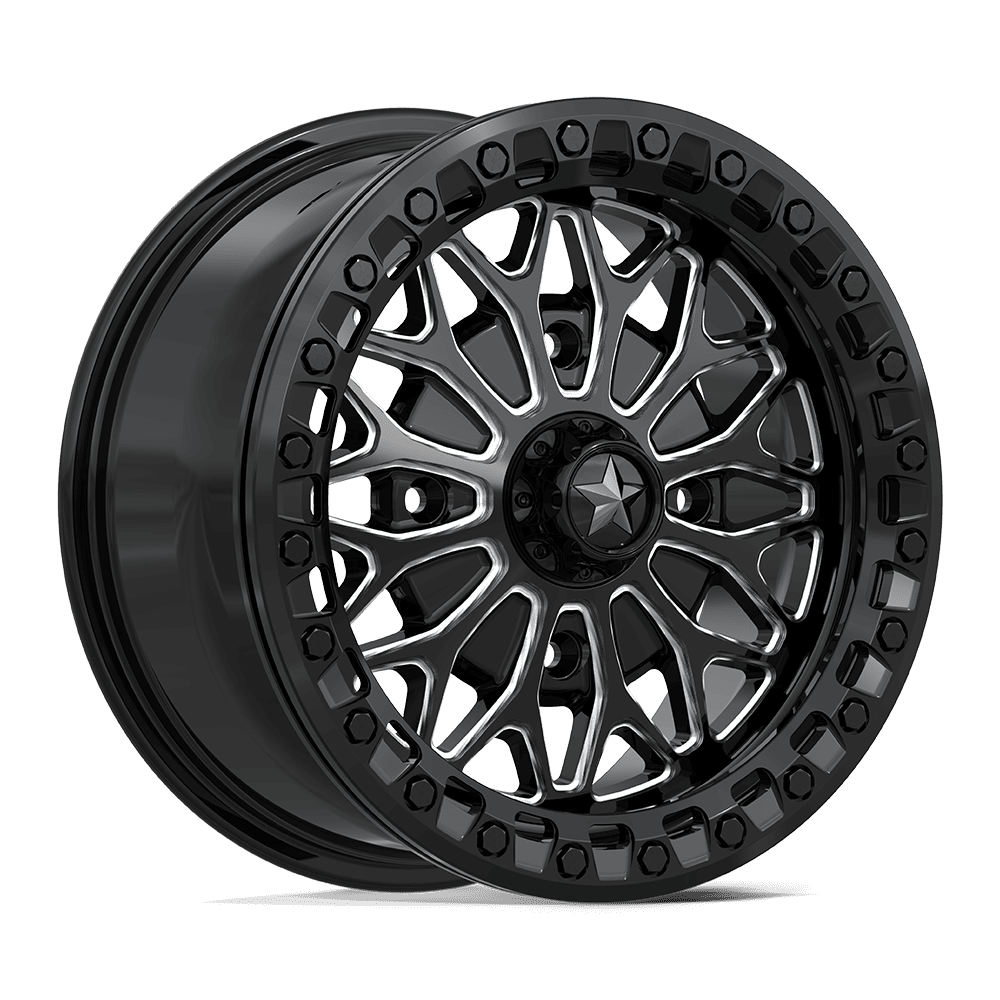 MSA Offroad Wheels MA53 BOLO UTV BEADLOCK – 15X7 – 4X156 – 38 mm – GLOSS BLACK MILLED