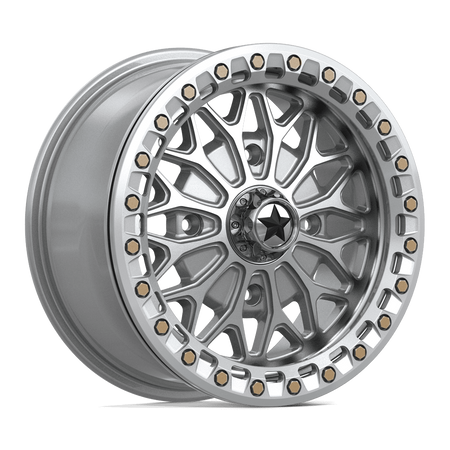 MSA Offroad Wheels MA53 BOLO UTV BEADLOCK – 15X7 – 4X156 – 38 mm – GLOSS SILVER W/ MACHINED FACE