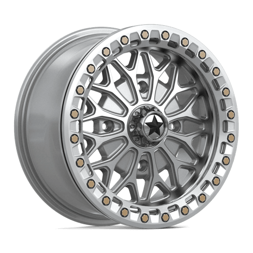 MSA Offroad Wheels MA53 BOLO UTV BEADLOCK – 15X7 – 4X110 – 38 mm – GLOSS SILVER W/ MACHINED FACE