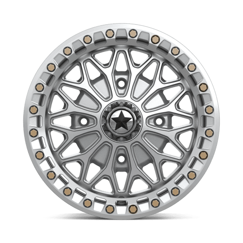 MSA Offroad Wheels MA53 BOLO UTV BEADLOCK – 15X7 – 4X110 – 38 mm – GLOSS SILVER W/ MACHINED FACE