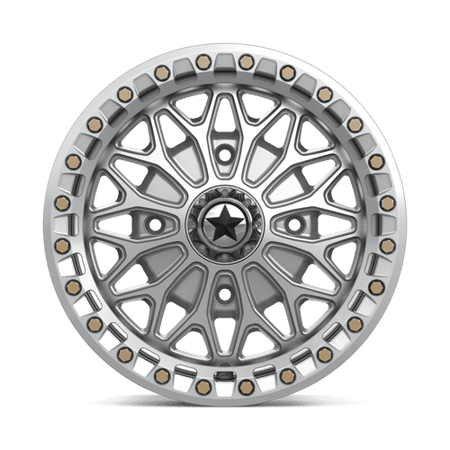 MSA Offroad Wheels MA53 BOLO UTV BEADLOCK – 15X7 – 4X110 – 38 mm – GLOSS SILVER W/ MACHINED FACE