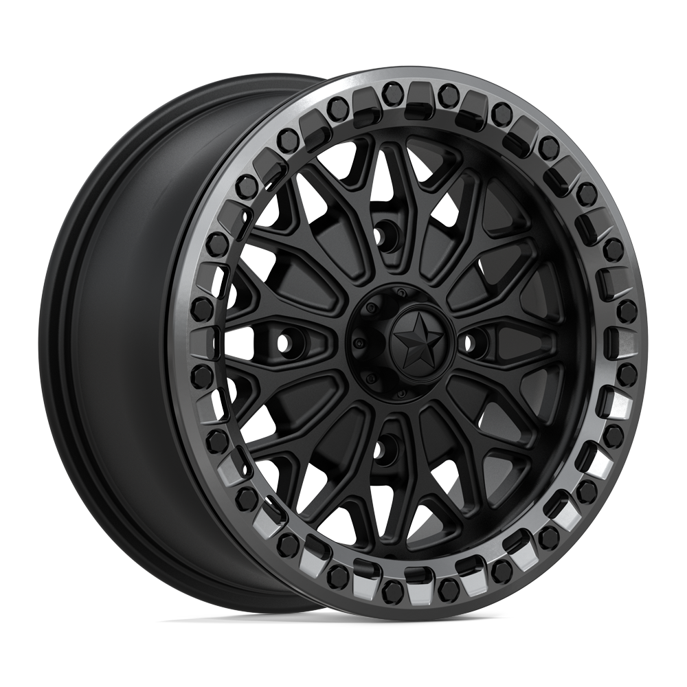 MSA Offroad Wheels MA53 BOLO UTV BEADLOCK – 15X7 – 4X156 – 38 mm – MATTE BLACK W/ GL-GUNMETAL RG