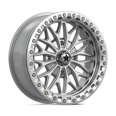 MSA Offroad Wheels MA53 BOLO UTV BEADLOCK – 18X7 – 4X156 – 10 mm – GLOSS SILVER W/ MACHINED FACE