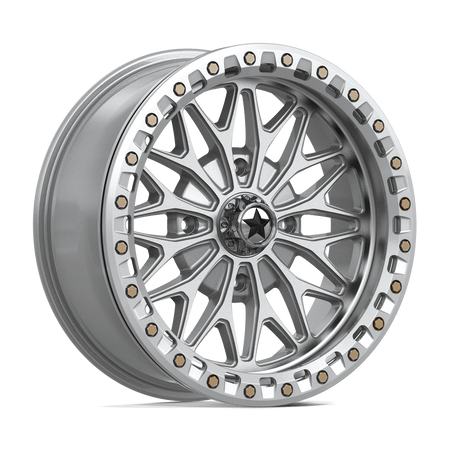 MSA Offroad Wheels MA53 BOLO UTV BEADLOCK – 18X7 – 4X137 – 10 mm – GLOSS SILVER W/ MACHINED FACE