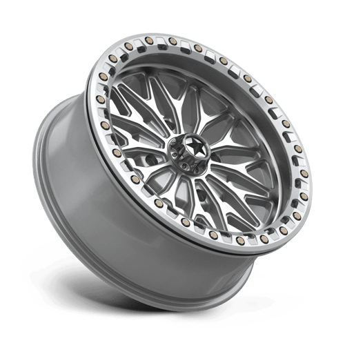 MSA Offroad Wheels MA53 BOLO UTV BEADLOCK – 18X7 – 4X156 – 10 mm – GLOSS SILVER W/ MACHINED FACE