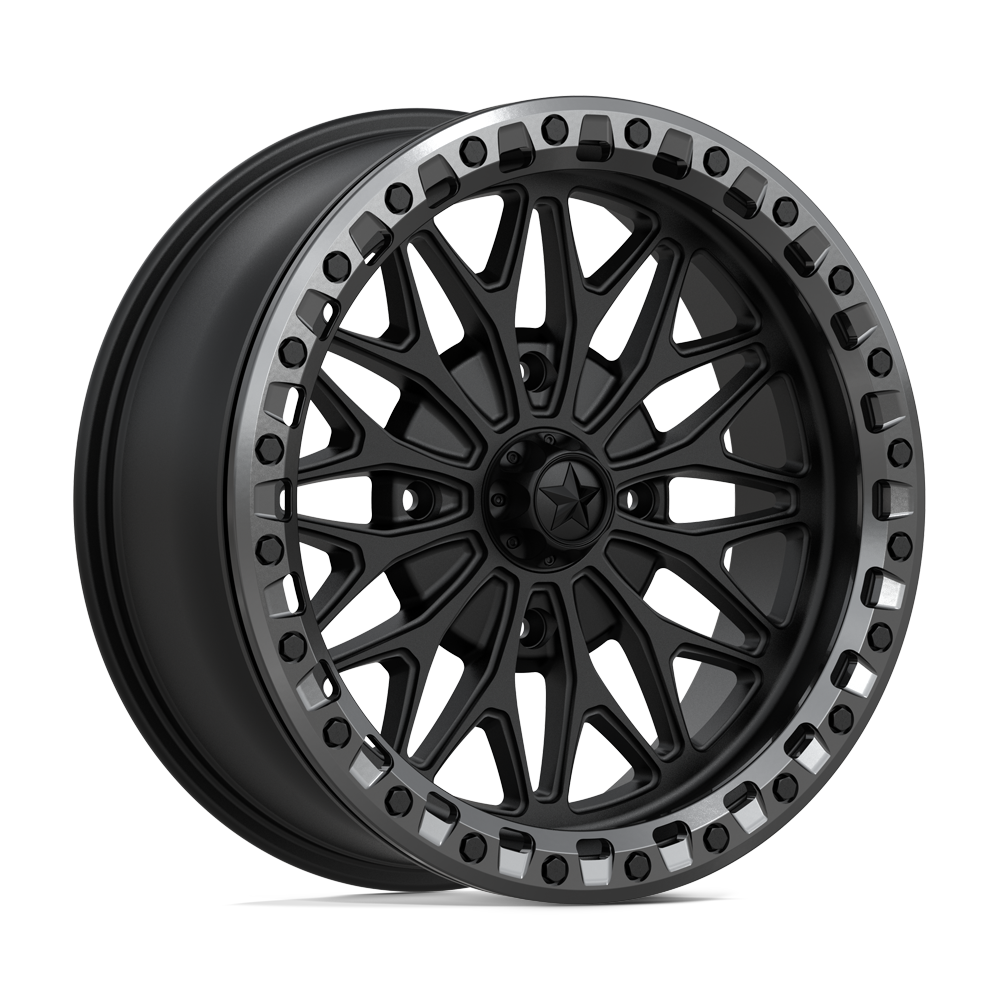 MSA Offroad Wheels MA53 BOLO UTV BEADLOCK – 18X7 – 4X137 – 10 mm – MATTE BLACK W/ GL-GUNMETAL RG