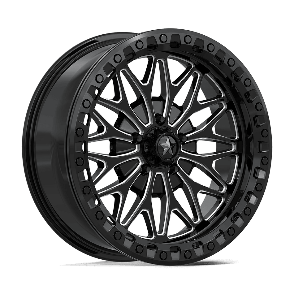MSA Offroad Wheels MA53 BOLO UTV BEADLOCK – 18X7 – 5X114.3 – 10 mm – GLOSS BLACK MILLED