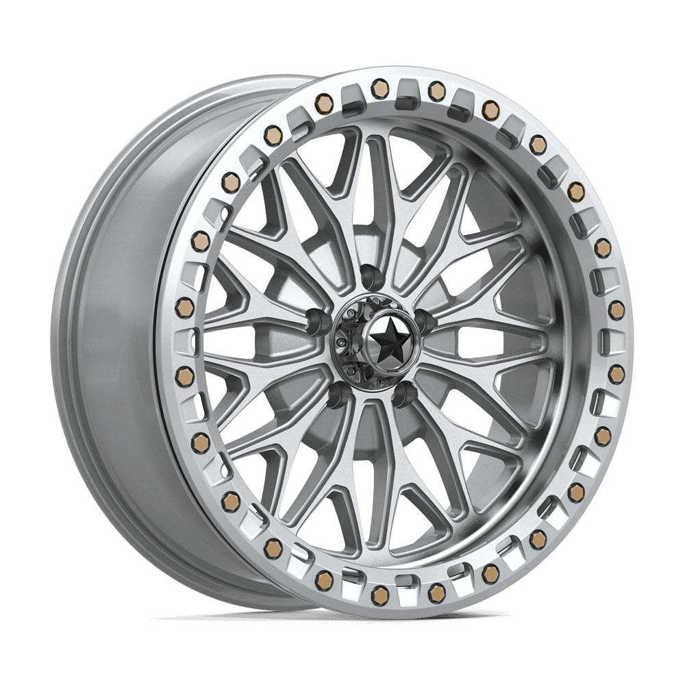 MSA Offroad Wheels MA53 BOLO UTV BEADLOCK – 18X7 – 5X114.3 – 10 mm – GLOSS SILVER W/ MACHINED FACE