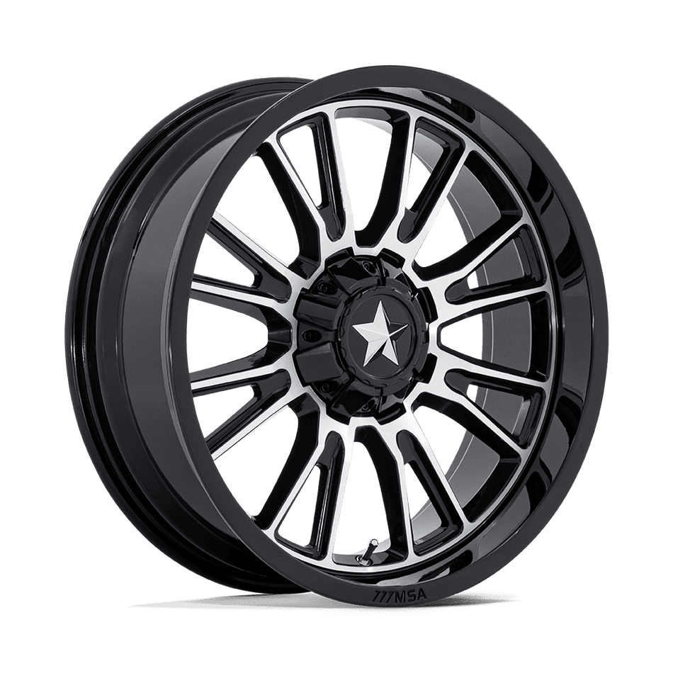 MSA Offroad Wheels M51 THUNDERLIPS UTV – 22X7 – 4X137/4X156 – 0 mm – GLOSS BLACK MACHINED