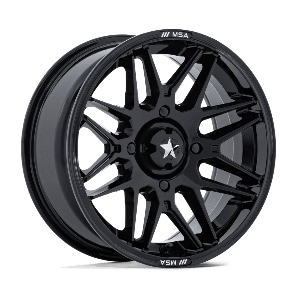 MSA Offroad Wheels M52 RADAR UTV – 16X7 – 4X110 – 10 mm – GLOSS BLACK