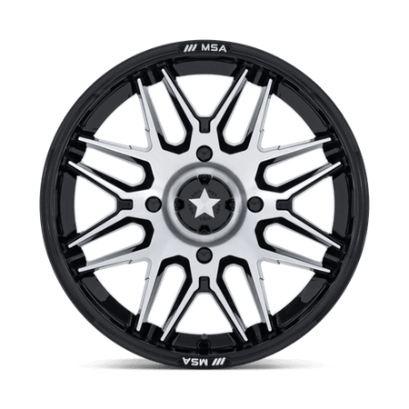 MSA Offroad Wheels M52 RADAR UTV – 14X7 – 4X110 – 10 mm – GLOSS BLACK W/ MACHINED FACE