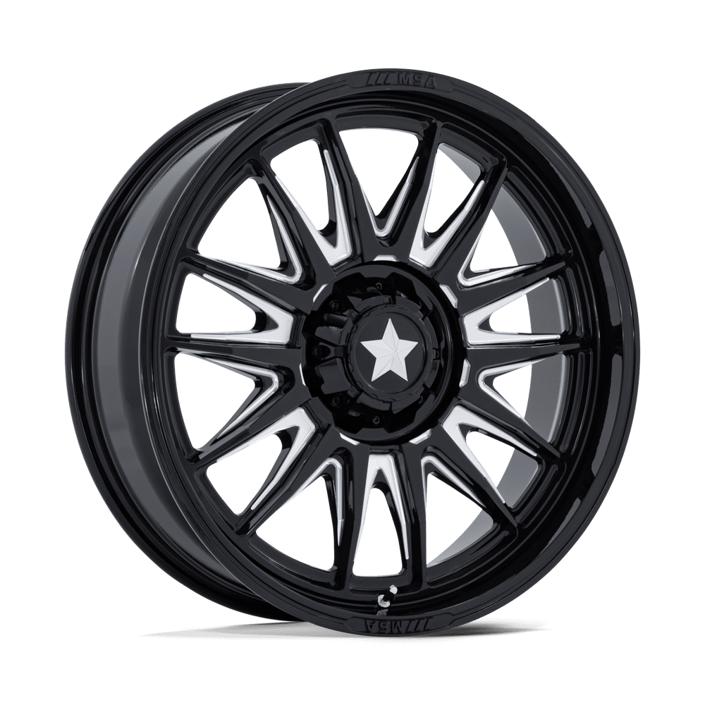 MSA Offroad Wheels M55 COMMANDER UTV – 20X7 – 4X137/4X156 – 0 mm – GLOSS BLACK MILLED