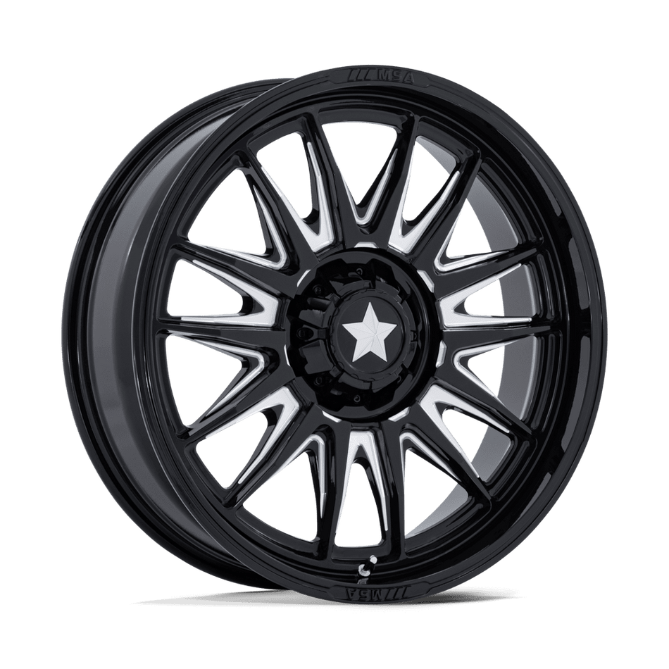 MSA Offroad Wheels M55 COMMANDER UTV – 22X7 – 5X114.3 – 0 mm – GLOSS BLACK MILLED