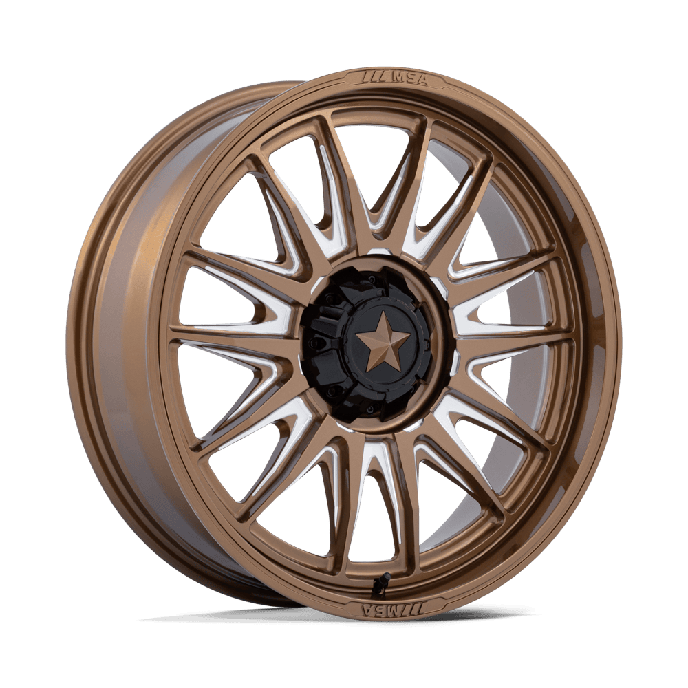 MSA Offroad Wheels M55 COMMANDER UTV – 20X7 – 4X110 – 0 mm – GLOSS BRONZE MILLED