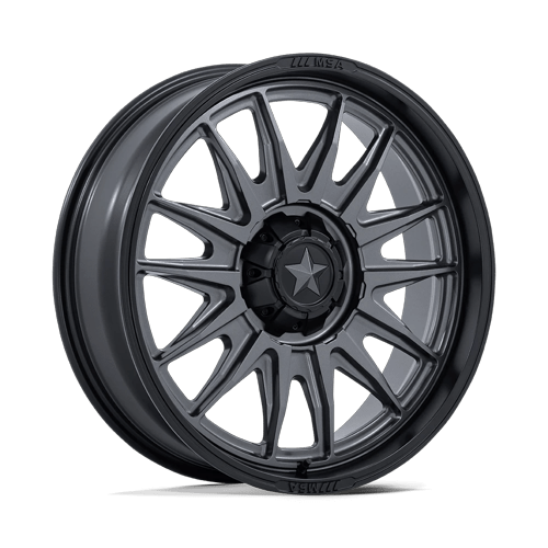 MSA Offroad Wheels M55 COMMANDER UTV – 22X7 – 5X114.3 – 0 mm – MATTE GUNMETAL W/ M-BLK LIP
