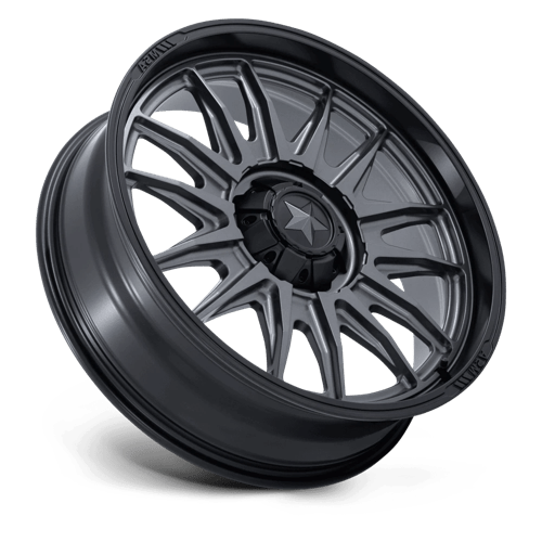 MSA Offroad Wheels M55 COMMANDER UTV – 22X7 – 5X114.3 – 0 mm – MATTE GUNMETAL W/ M-BLK LIP