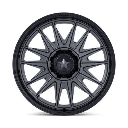 MSA Offroad Wheels M55 COMMANDER UTV – 20X7 – 4X110 – 0 mm – MATTE GUNMETAL W/ M-BLK LIP