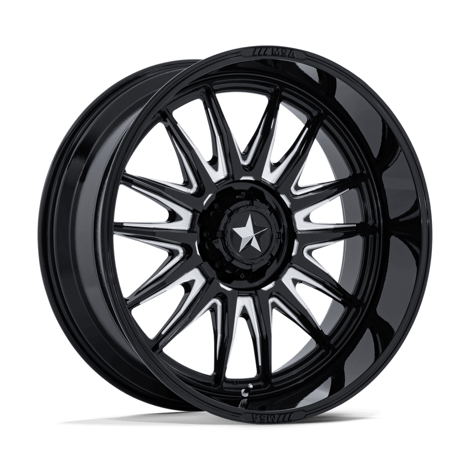 MSA Offroad Wheels M55 COMMANDER UTV – 24X10 – 5X114.3 – -25 mm – GLOSS BLACK MILLED