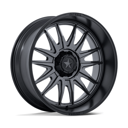 MSA Offroad Wheels M55 COMMANDER UTV – 24X10 – 5X114.3 – -25 mm – MATTE GUNMETAL W/ M-BLK LIP