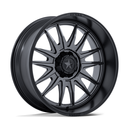 MSA Offroad Wheels M55 COMMANDER UTV – 24X7 – 5X114.3 – 0 mm – MATTE GUNMETAL W/ M-BLK LIP