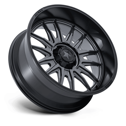 MSA Offroad Wheels M55 COMMANDER UTV – 24X10 – 5X114.3 – -25 mm – MATTE GUNMETAL W/ M-BLK LIP