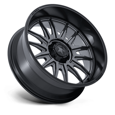MSA Offroad Wheels M55 COMMANDER UTV – 24X10 – 5X114.3 – -25 mm – MATTE GUNMETAL W/ M-BLK LIP