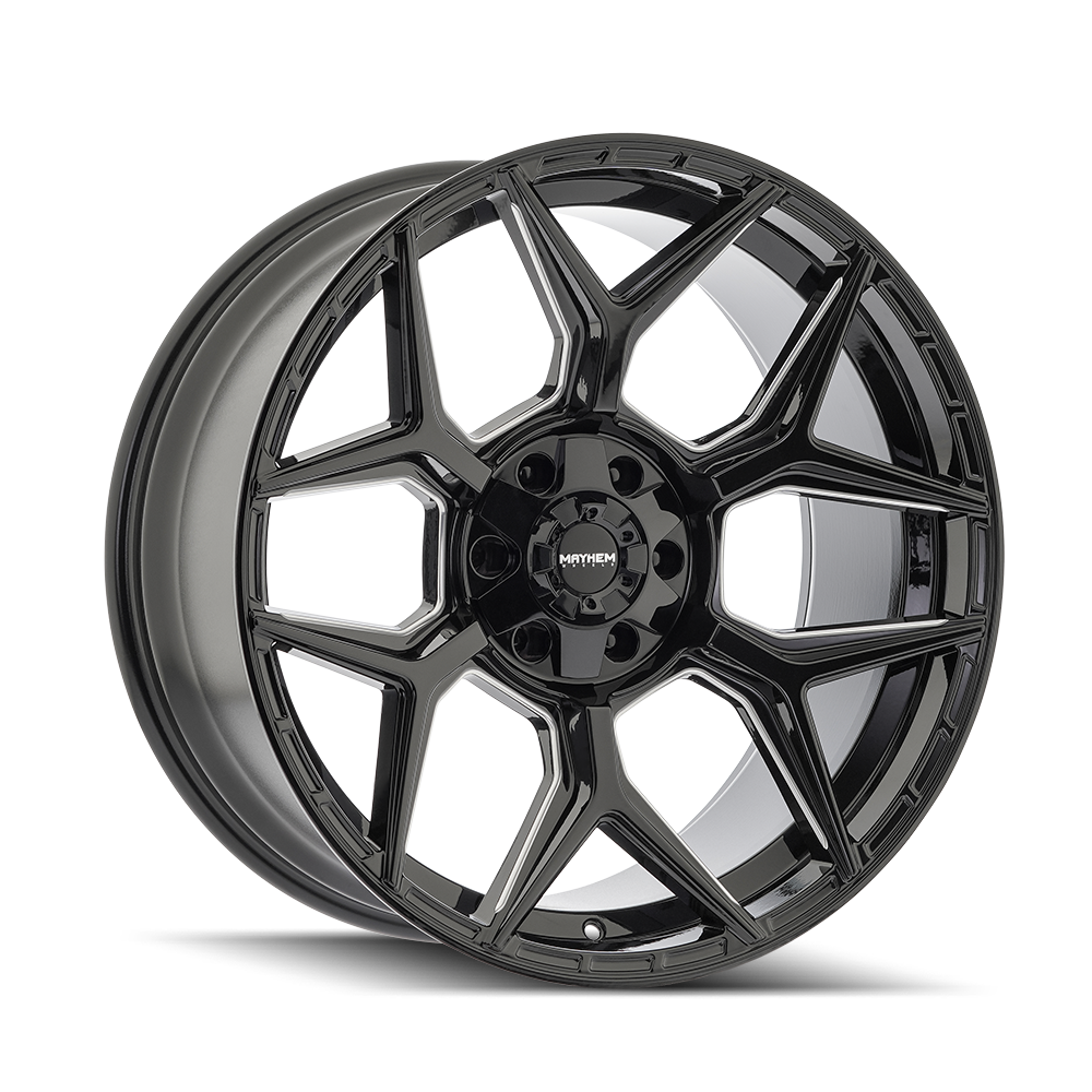 Mayhem Wheels VANQUISH – 20x10, 6x135/6x139.7, -19 – Gloss Black Milled