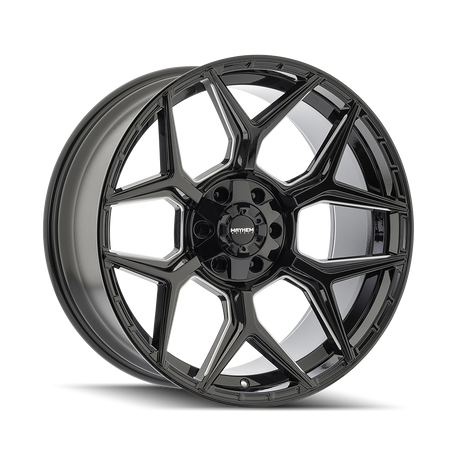 Mayhem Wheels VANQUISH – 22x10, 6x135/6x139.7, -19 – Gloss Black Milled