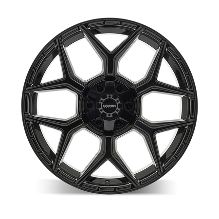 Mayhem Wheels VANQUISH – 22x10, 6x135/6x139.7, -19 – Gloss Black Milled