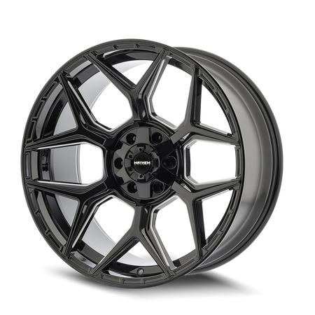 Mayhem Wheels VANQUISH – 22x10, 6x135/6x139.7, -19 – Gloss Black Milled