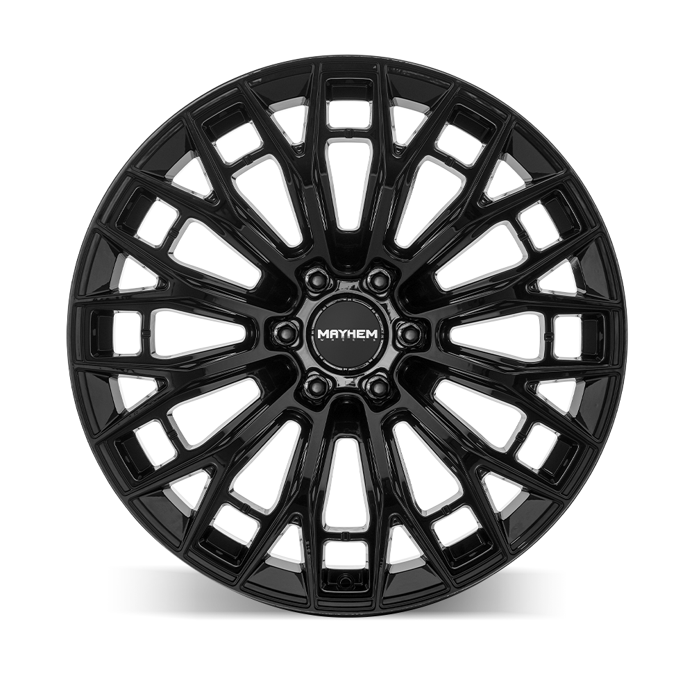 Mayhem Wheels CYCLONE – 20x9, 6x139.7, +18 – Gloss Black