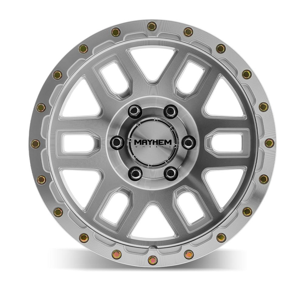 Mayhem Wheels DELTA – 17x9, 5x127, -12 – Machined With Silver Window