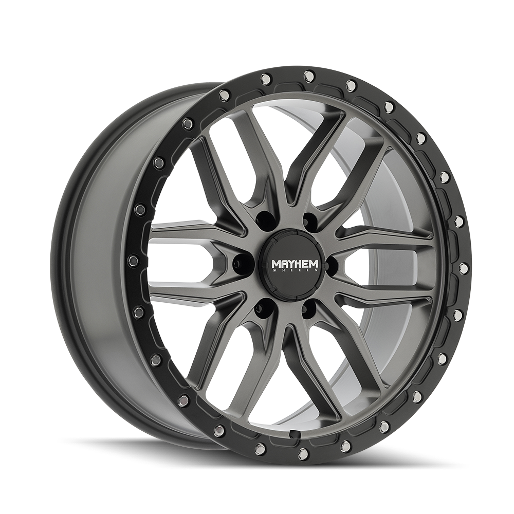 Mayhem Wheels VECTOR – 20x9, 6x135, +18 – Matte Gunmetal Black Lip