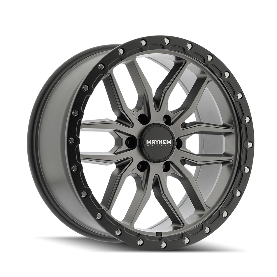 Mayhem Wheels VECTOR – 20x9, 6x135, +18 – Matte Gunmetal Black Lip