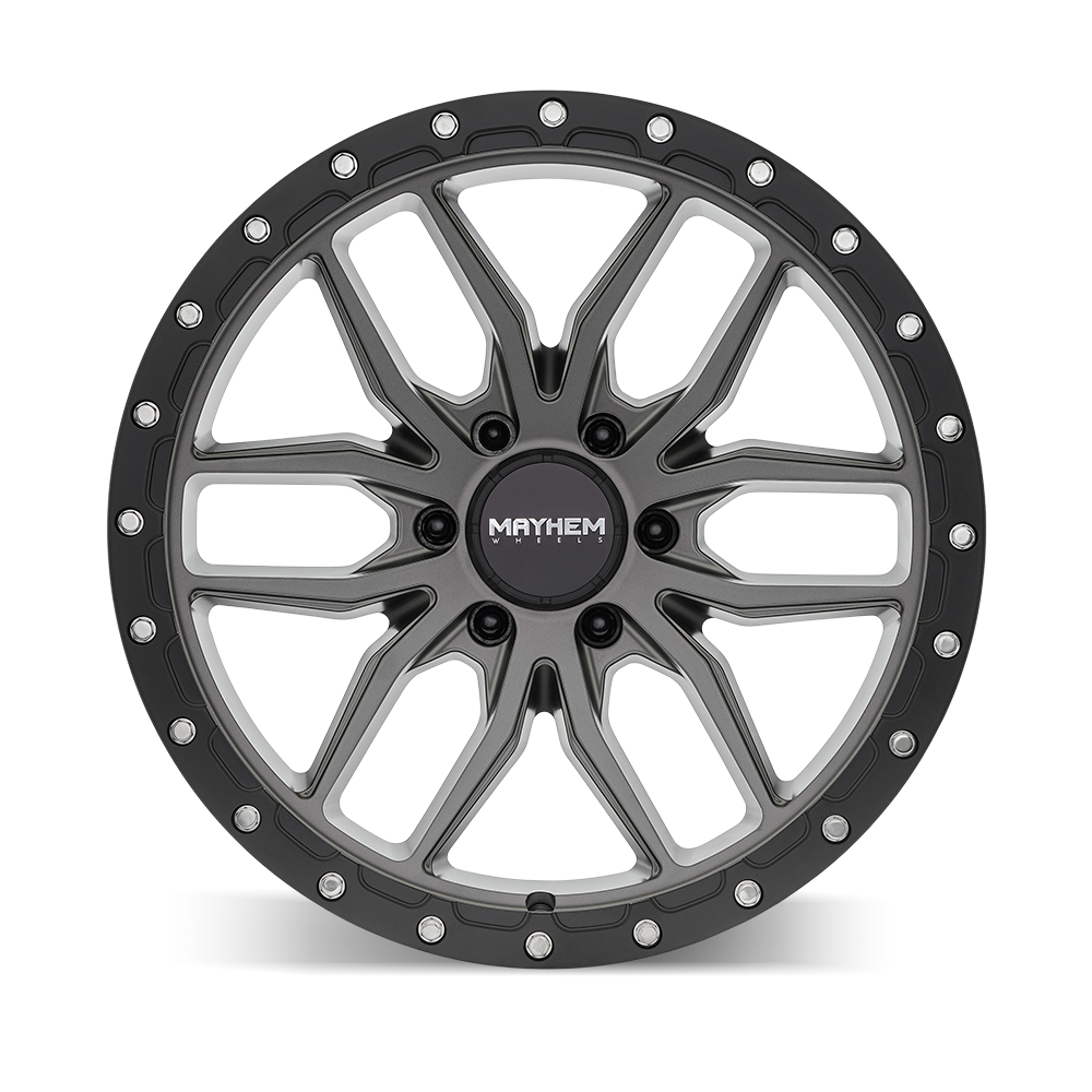 Mayhem Wheels VECTOR – 20x9, 6x135, +18 – Matte Gunmetal Black Lip
