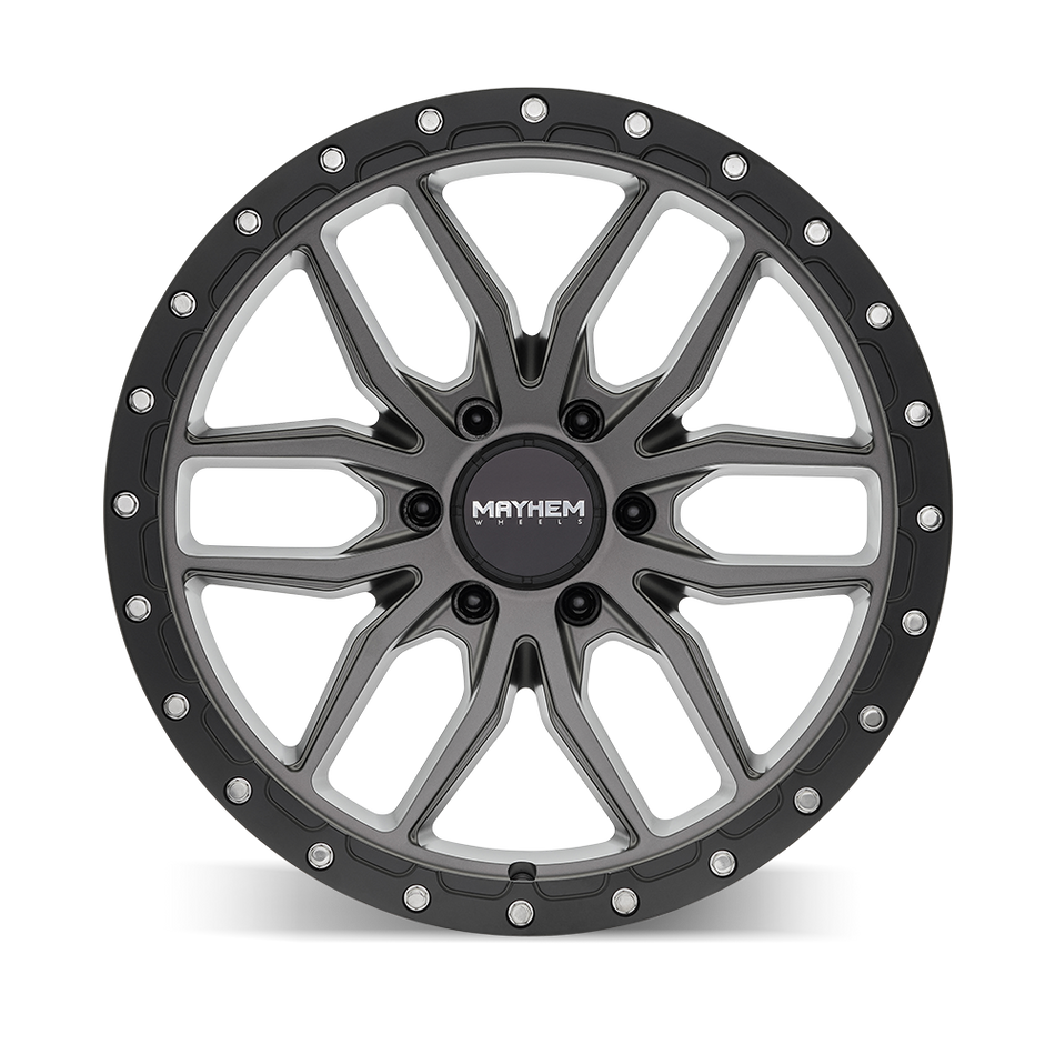 Mayhem Wheels VECTOR – 20x9, 6x135, +18 – Matte Gunmetal Black Lip